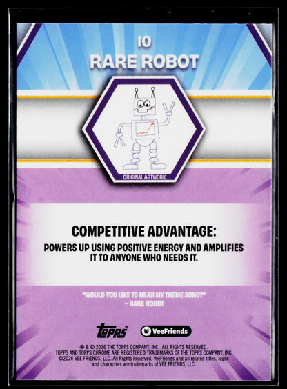 2026 Topps Chrome VeeFriends #CC-10 VeeFriends #10 - Rare Robot Comic Clippings
