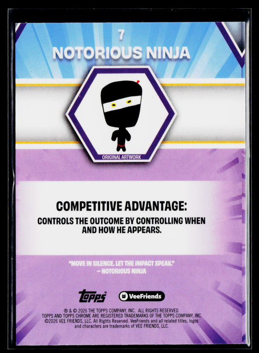 2026 Topps Chrome VeeFriends #7 Notorious Ninja