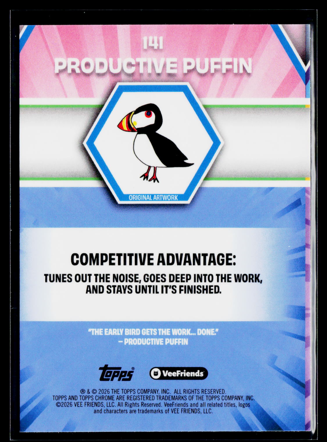2026 Topps Chrome VeeFriends #141 Productive Puffin