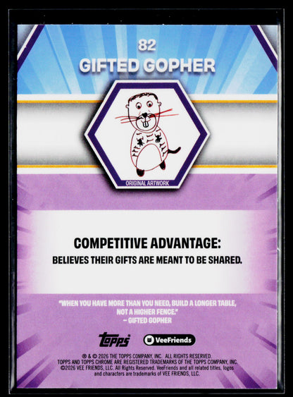 2026 Topps Chrome VeeFriends #82 Gifted Gopher