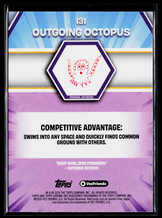 2026 Topps Chrome VeeFriends #131 Outgoing Octopus