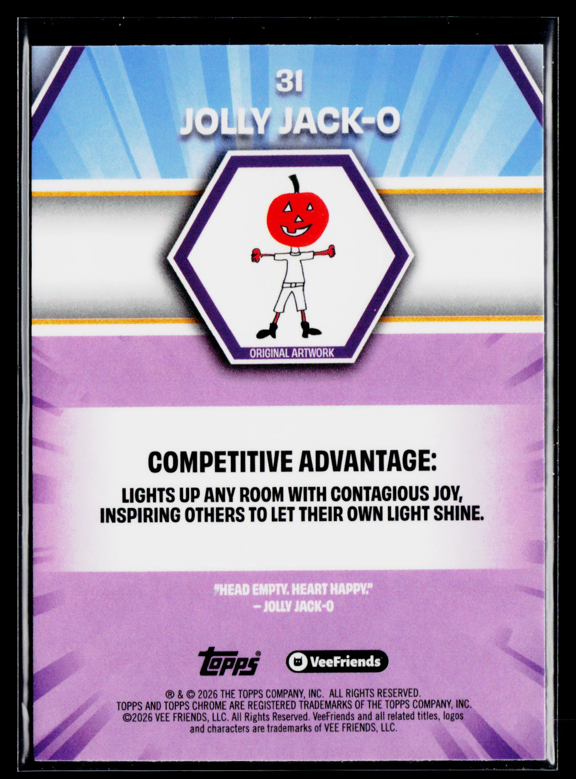 2026 Topps Chrome VeeFriends #31 Jolly Jack-O