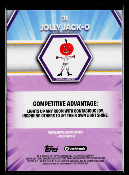 2026 Topps Chrome VeeFriends #31 Jolly Jack-O