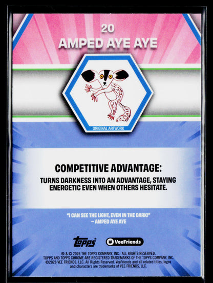 2026 Topps Chrome VeeFriends #20 Amped Aye Aye