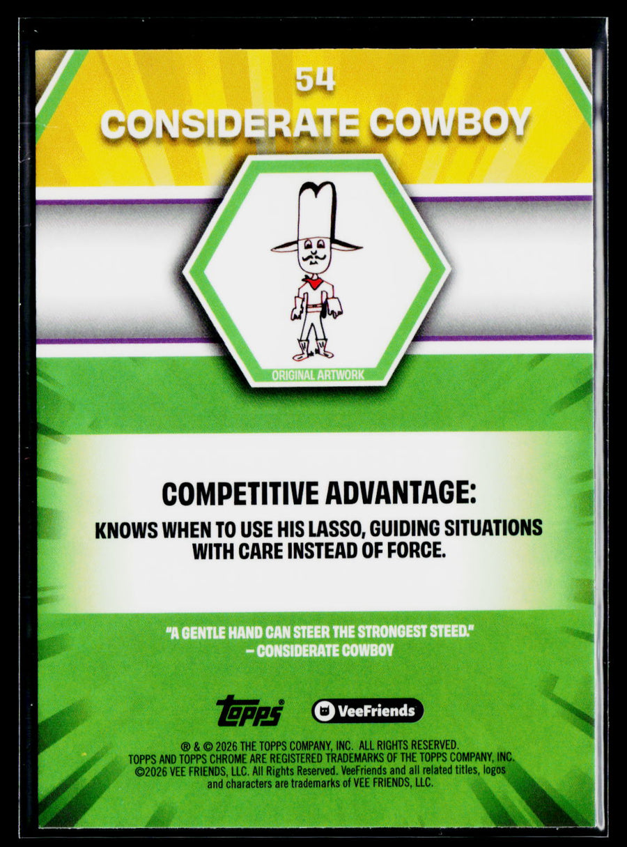2026 Topps Chrome VeeFriends #54 Considerate Cowboy