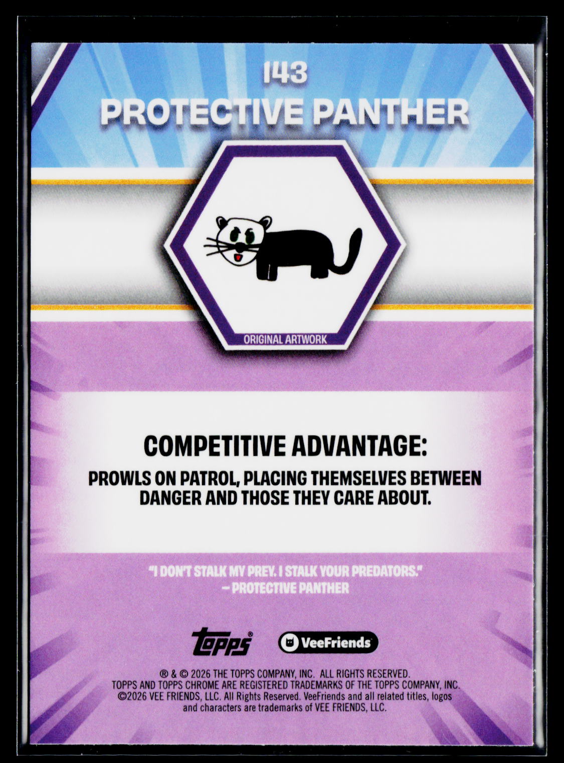 2026 Topps Chrome VeeFriends #143 Protective Panther