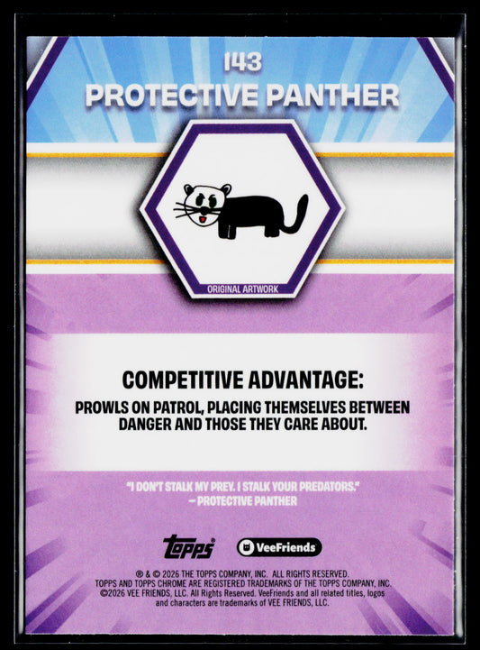 2026 Topps Chrome VeeFriends #143 Protective Panther