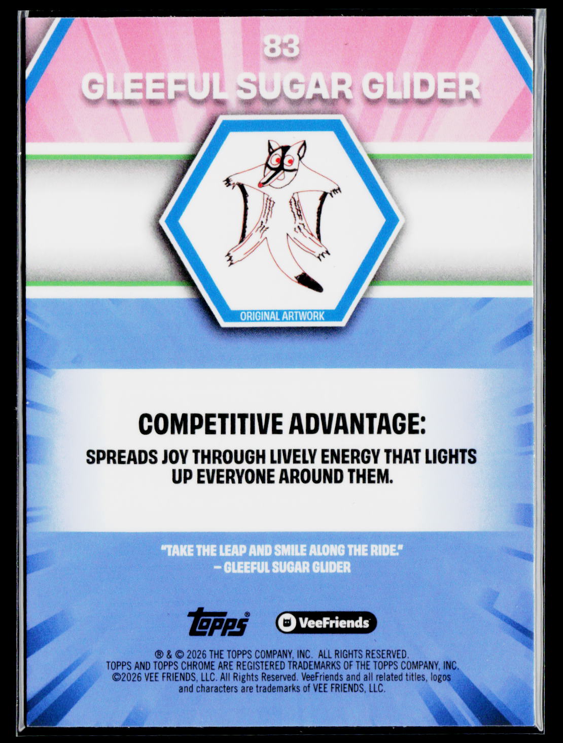 2026 Topps Chrome VeeFriends #83 Gleeful Sugar Glider