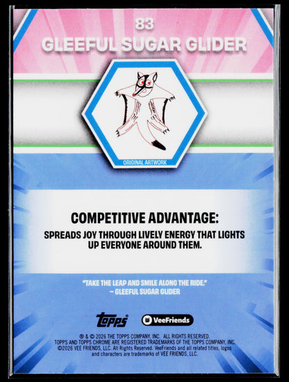 2026 Topps Chrome VeeFriends #83 Gleeful Sugar Glider