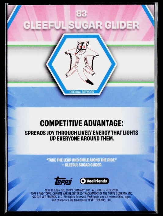 2026 Topps Chrome VeeFriends #83 Gleeful Sugar Glider