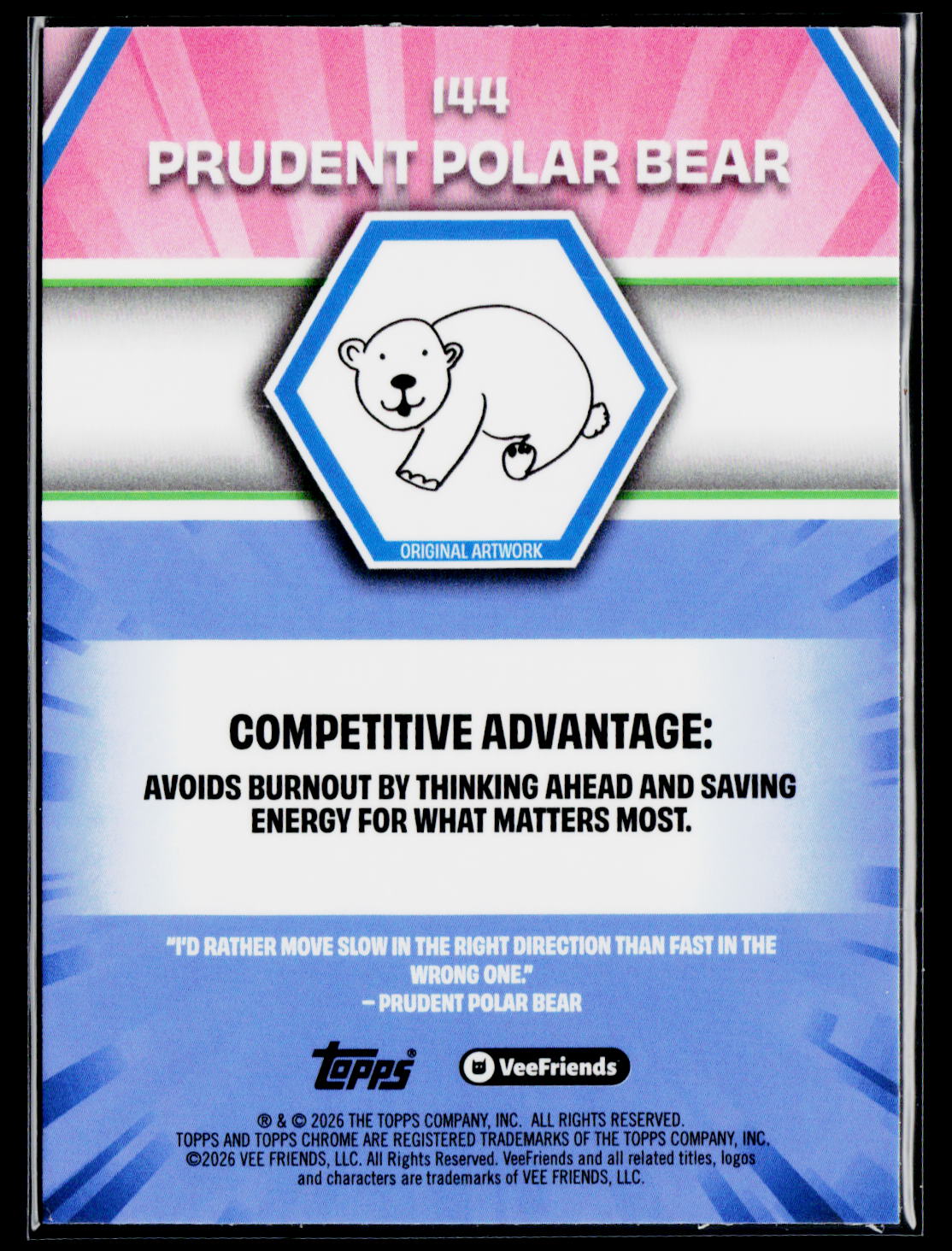 2026 Topps Chrome VeeFriends #144 Prudent Polar Bear