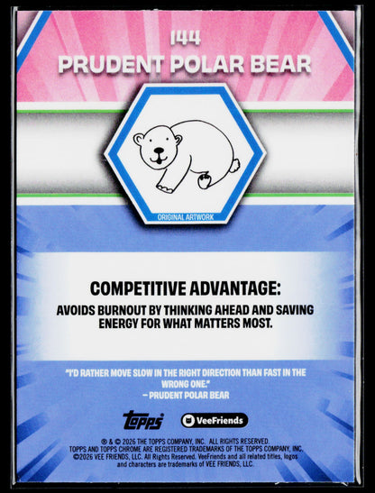 2026 Topps Chrome VeeFriends #144 Prudent Polar Bear