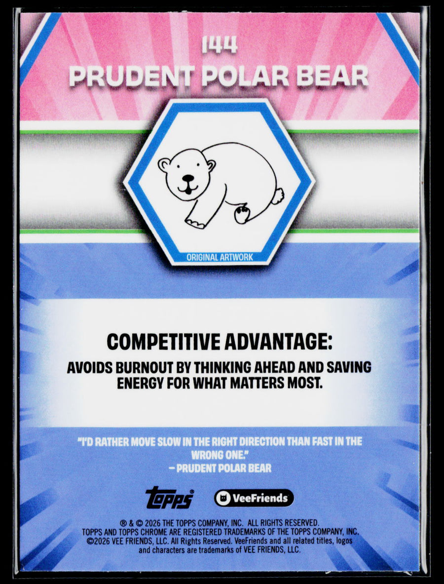 2026 Topps Chrome VeeFriends #144 Prudent Polar Bear