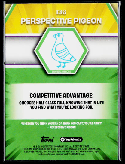 2026 Topps Chrome VeeFriends #136 Perspective Pigeon