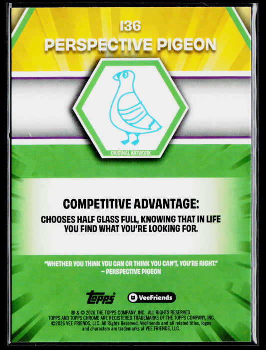 2026 Topps Chrome VeeFriends #136 Perspective Pigeon