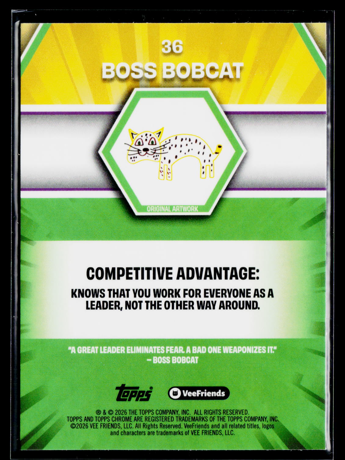 2026 Topps Chrome VeeFriends #36 Boss Bobcat