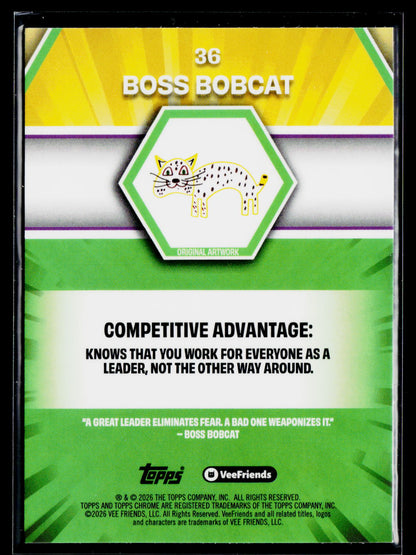 2026 Topps Chrome VeeFriends #36 Boss Bobcat