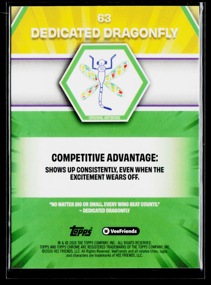 2026 Topps Chrome VeeFriends #63 Dedicated Dragonfly