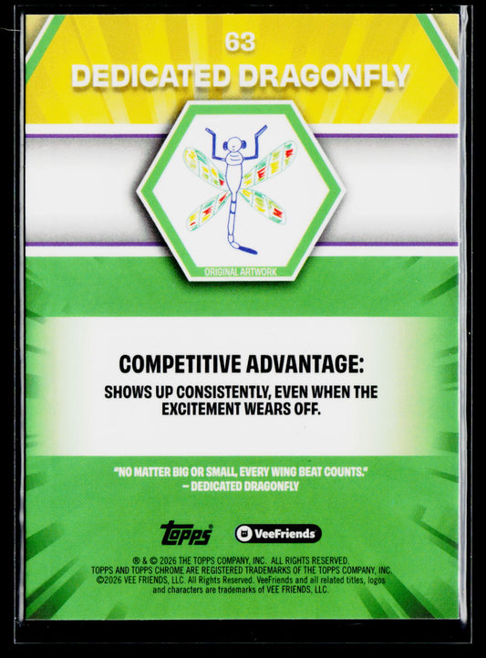 2026 Topps Chrome VeeFriends #63 Dedicated Dragonfly