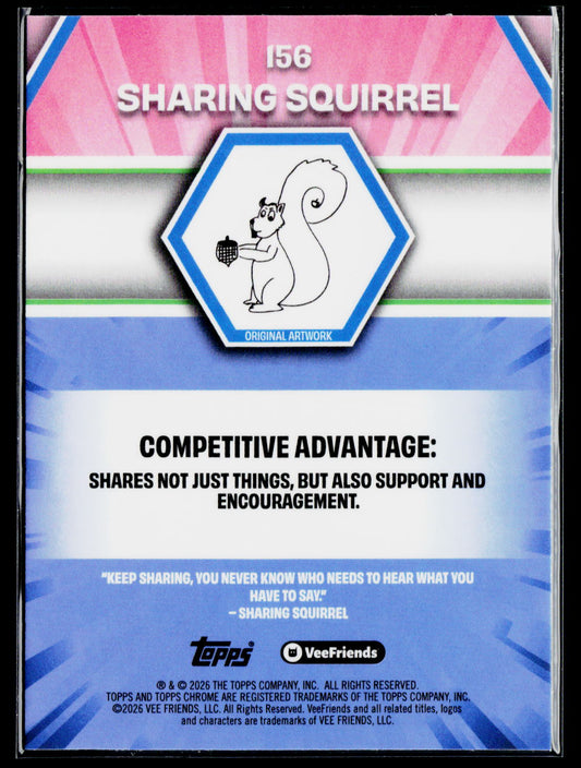 2026 Topps Chrome VeeFriends #156 Sharing Squirrel
