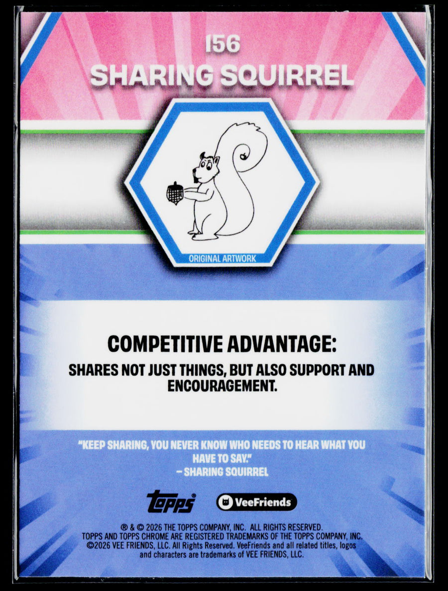 2026 Topps Chrome VeeFriends #156 Sharing Squirrel