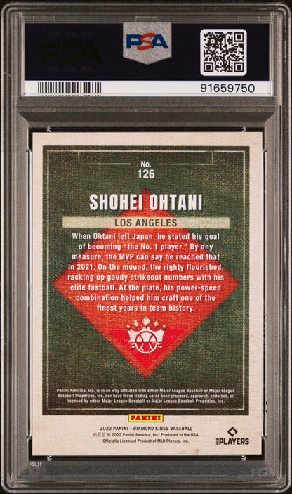 2022 Panini Diamond Kings #126 Shohei Ohtani Gray Frame PSA 10