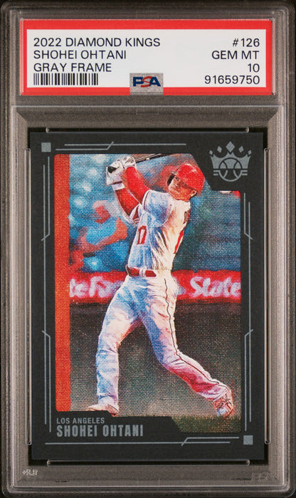 2022 Panini Diamond Kings #126 Shohei Ohtani Gray Frame PSA 10