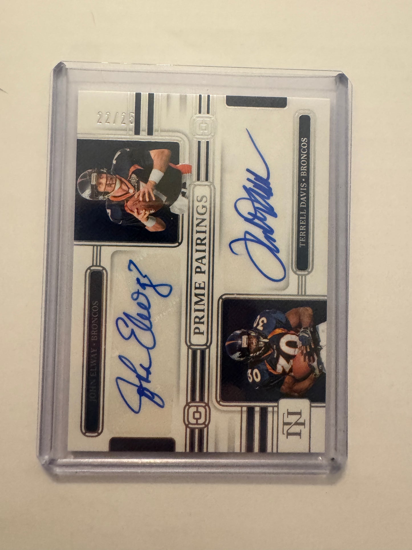 2024 Panini National Treasures PP-DEN John Elway Terrell Davis /25