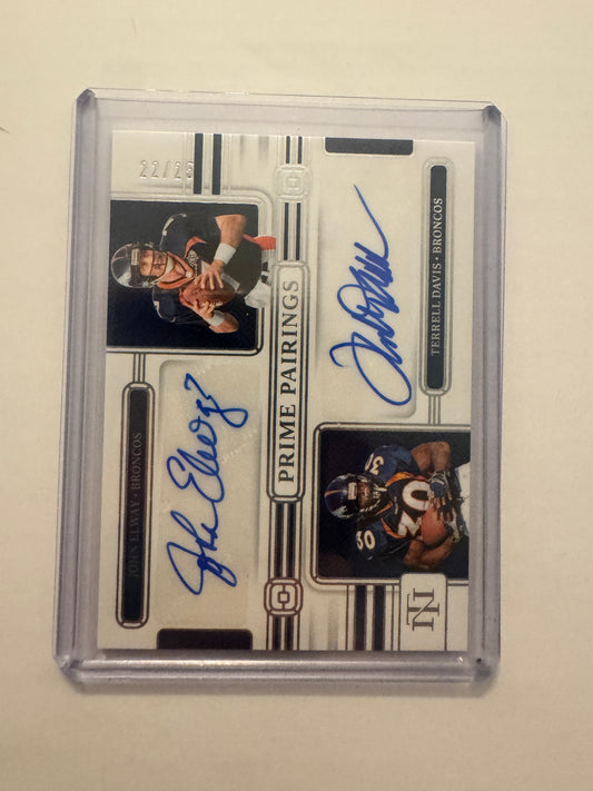 2024 Panini National Treasures PP-DEN John Elway Terrell Davis /25