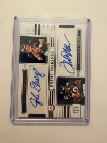 2024 Panini National Treasures PP-DEN John Elway Terrell Davis /25