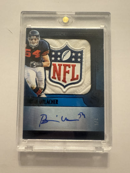 2025 Panini Silhouette SA-BUR Brian Urlacher Autographs FOTL Black Shield