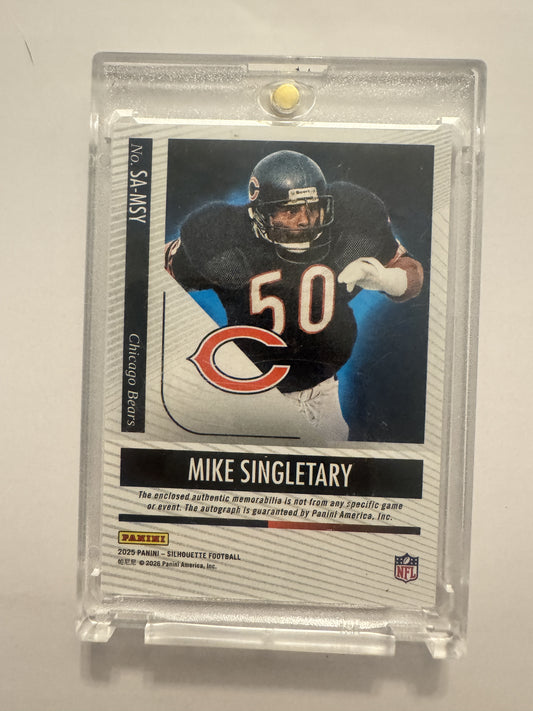 2025 Panini Silhouette #SA-MSY Mike Singletary /5 SHIELD Patch Auto