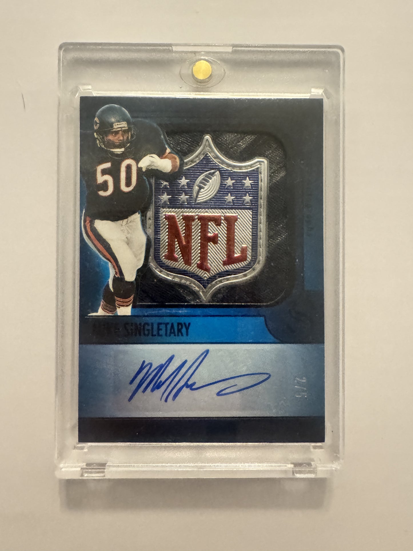2025 Panini Silhouette #SA-MSY Mike Singletary /5 SHIELD Patch Auto
