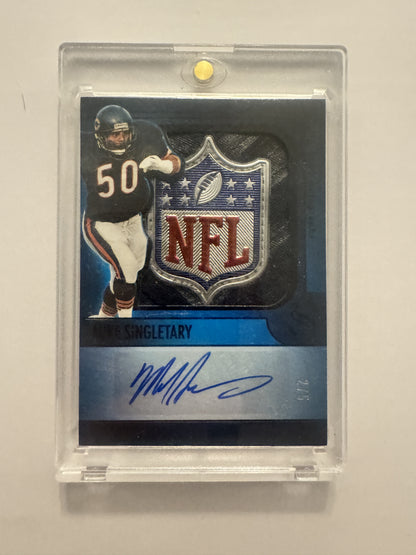 2025 Panini Silhouette #SA-MSY Mike Singletary /5 SHIELD Patch Auto