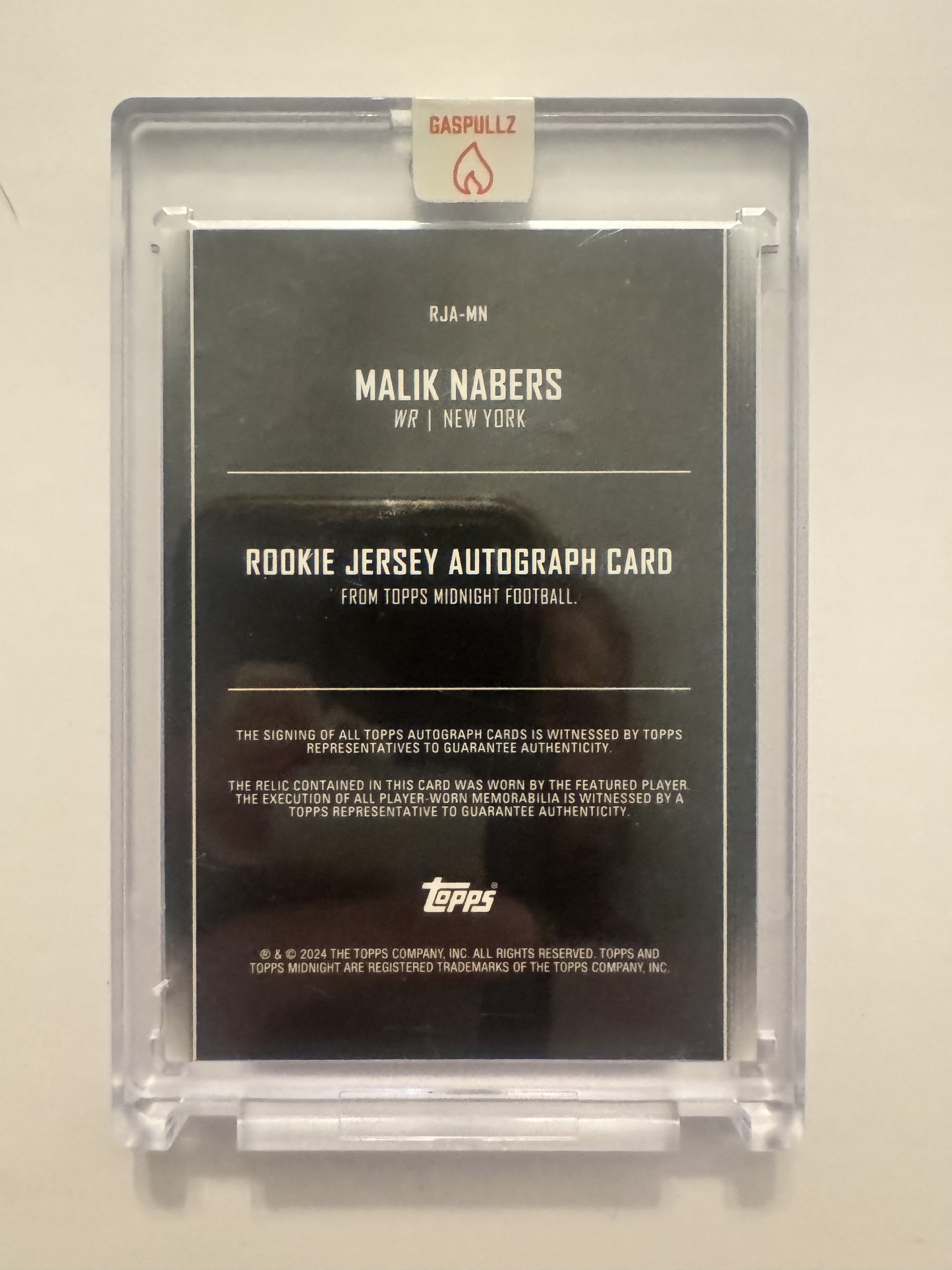 2024 Topps Midnight #RJA-MN Malik Nabers RC RPA Summer Solstice /50