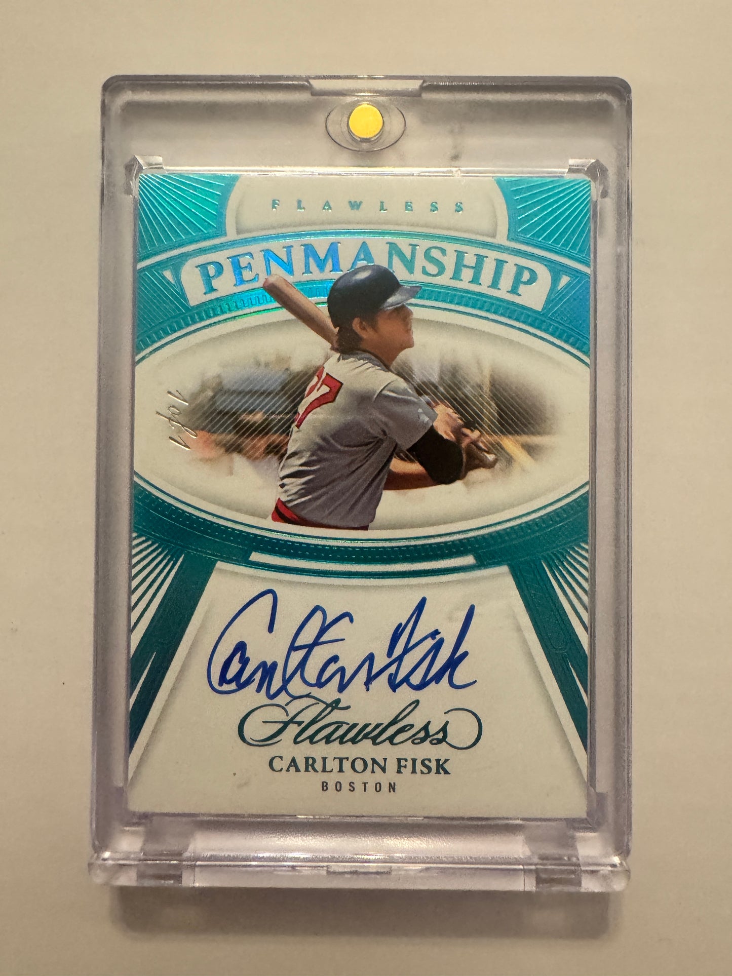 2021 Panini Flawless #FP-CF Carlton Fisk Flawless Performances Platinum #/1