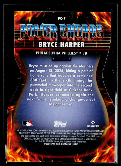 2026 Bowman #PC-7 Bryce Harper Power Chords