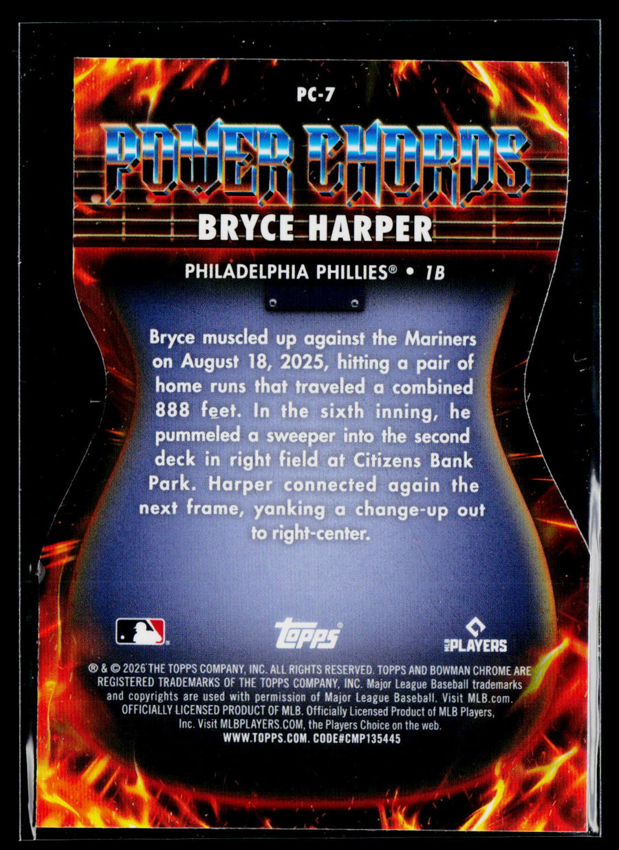 2026 Bowman #PC-7 Bryce Harper Power Chords