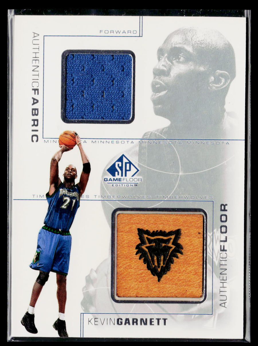 2000-01 SP Game Floor #KG-C Kevin Garnett Authentic Fabric/Floor Combos