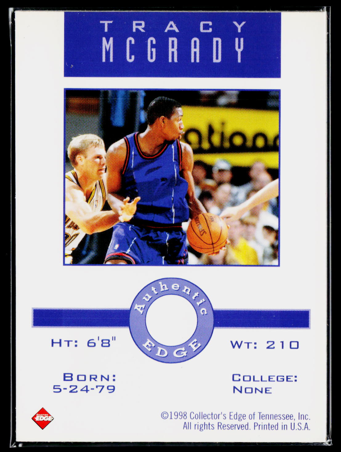 1998 Collector's Edge Impulse NNO Tracy McGrady Memorable Moments