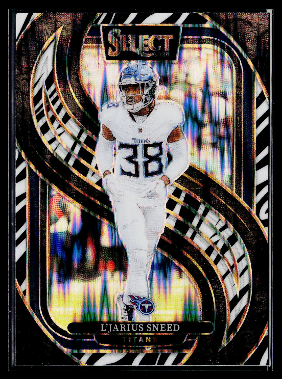 2024 Panini Select #179 L'Jarius Sneed Zebra Prizm Shock