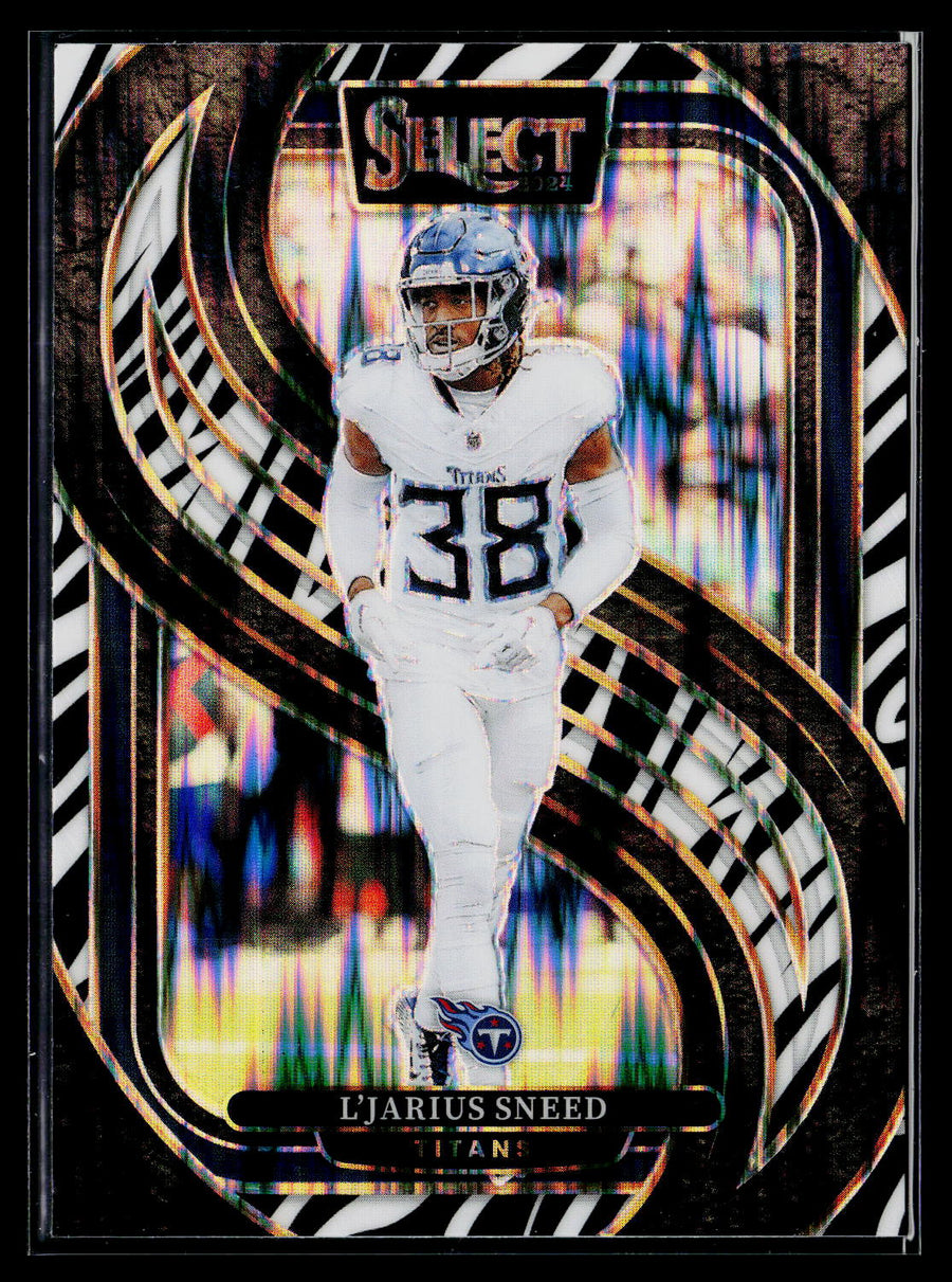 2024 Panini Select #179 L'Jarius Sneed Zebra Prizm Shock