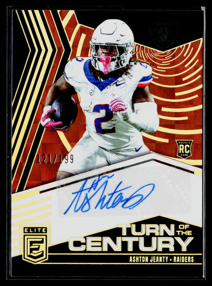 2025 Donruss Elite #TOC-AJE Ashton Jeanty Turn of the Century Auto Orange #/199