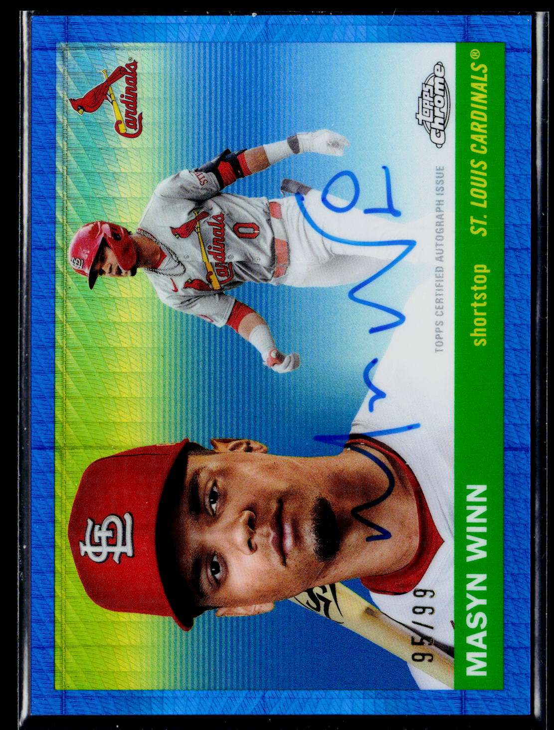 2025 Topps Chrome Platinum CPA-MW Masyn Winn Autographs Blue Refractor /99