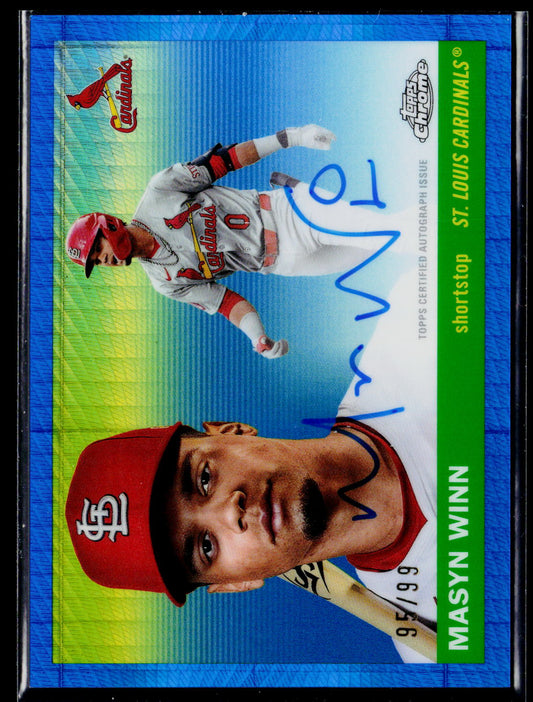 2025 Topps Chrome Platinum CPA-MW Masyn Winn Autographs Blue Refractor /99