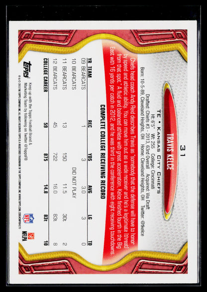 2013 Topps #31 Travis Kelce
