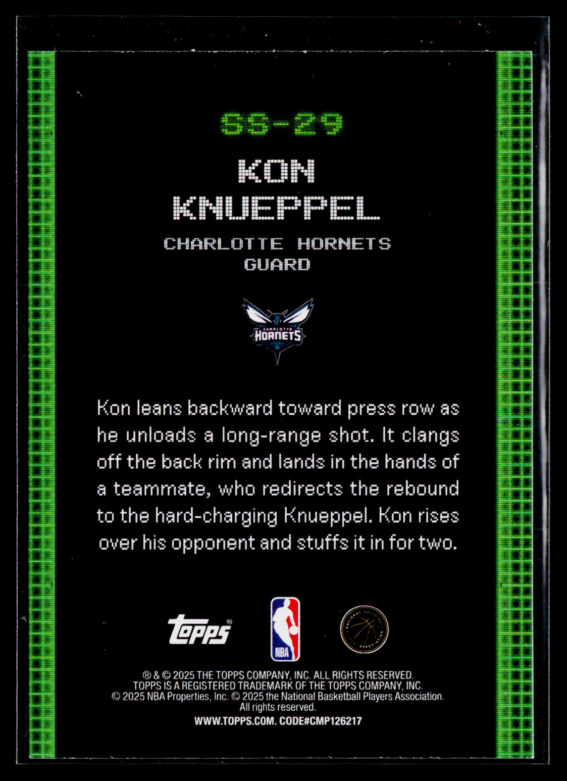 2025-26 Topps #SS-29 Kon Knueppel Scan and Slam