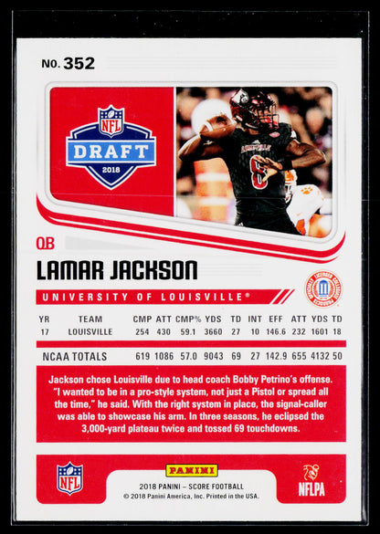 2018 Score #352 Lamar Jackson