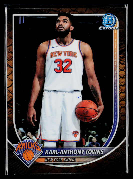 2025-26 Bowman #BCV-64 Karl-Anthony Towns Chrome Reptilian Refractors