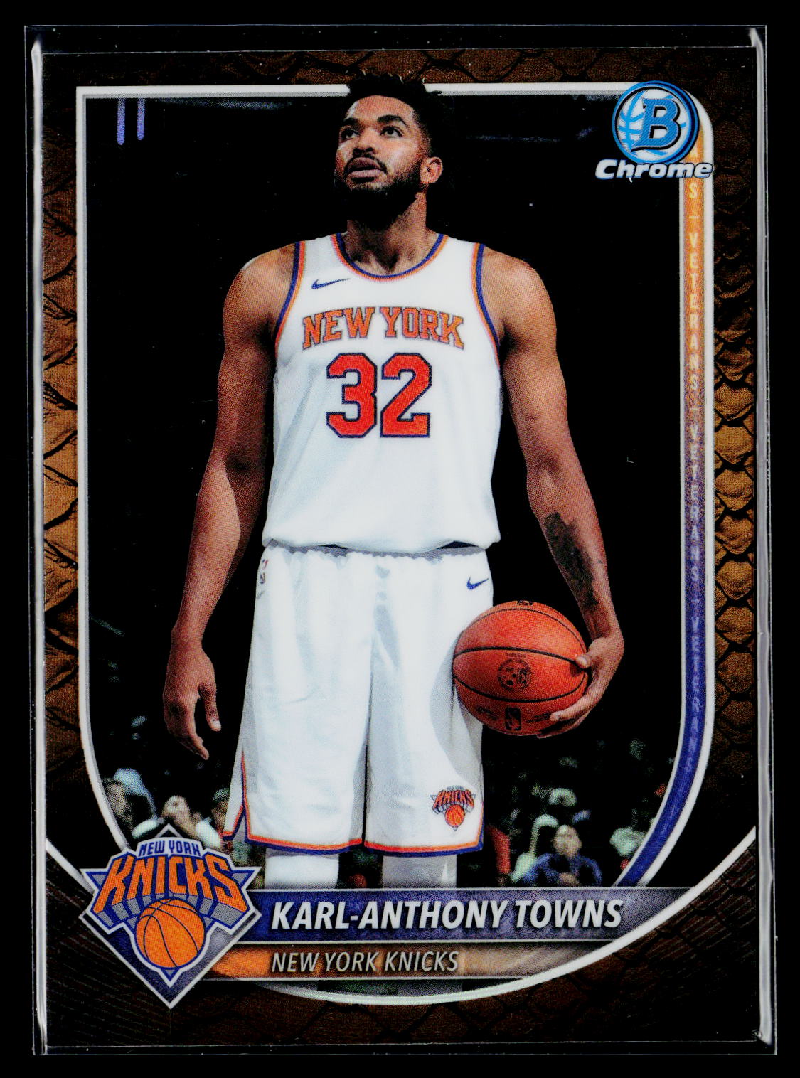 2025-26 Bowman #BCV-64 Karl-Anthony Towns Chrome Reptilian Refractors